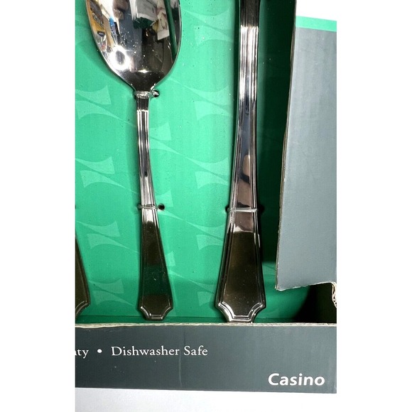 International Home 5 Piece Hostess Set Stainless Steel Flatware Casino Pattern - Picture 6 of 9